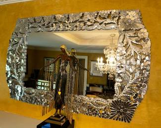 Venetian large cut glass and mirror (Erte not available)