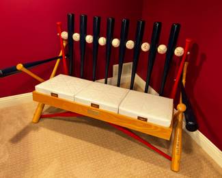 Custom Red Sox Baseball bat bench $600 (Made by RonKittle dot com)