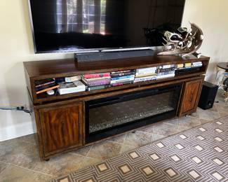Fireplace, TV stand