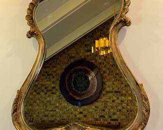 Large Gold Framed Cleopatra mirror 5 feet tall, 3.5 wide $800
