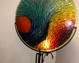 Large Murano fused glass charger $1,200