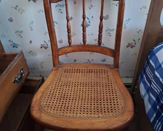 Caned side chair