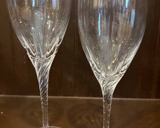 Lenox crystal gold-rim stemware