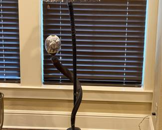 African floor lamp