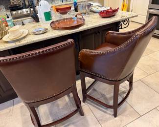 pair bar swivel chairs