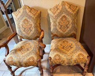two armchairs, six sidechairs