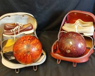 Vintage Bowling Balls Shoes Lucky Strike Don Carter