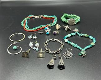Sterling Silver Jewelry With 14K Piece