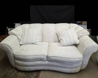 Vintage Art Deco Clamshell Sofa