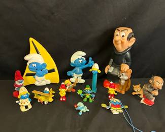 Vintage Peyo Smurfs Gargamel Toy Lot