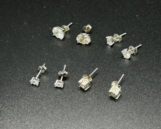 10K Zwei Earrings Sterling Silver