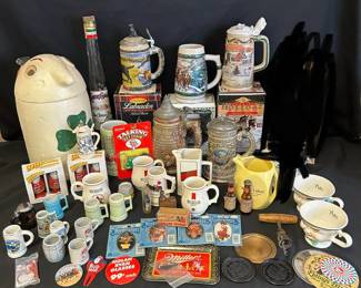 Vintage Beer Advertising Memorabilia Budweiser, Utica Club More