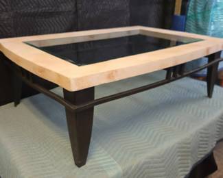 Mexican Glass Top Coffee Table