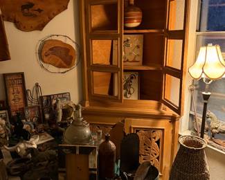 western deco & corner display cabinet