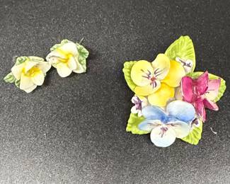 Vintage Brooch and Earrings
