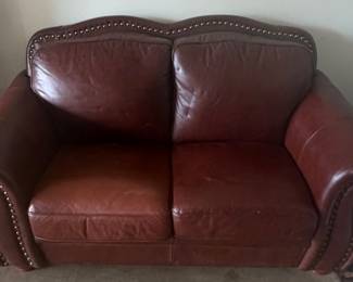 Leather Love Seat