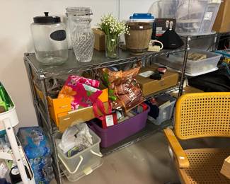 Metal Shelf, Misc Decor