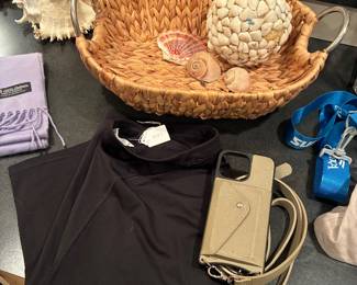 Woven Baskets, Shells, Clothing