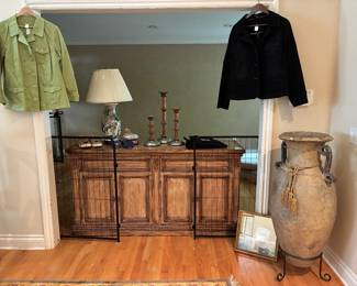 Credenza, Large Decorative Vase, Women's Clothing