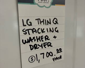 LG Thin Q Stacking Washer & Dryer