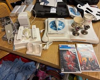 Wii Console, Candlestick Holders, Wii Games