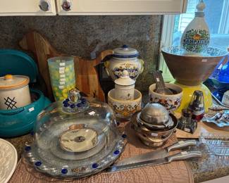 Cups, Dog Cutting Board, Cake Plate