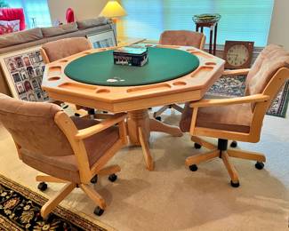 GAME TABLE WITH REVERSIBLE TOP