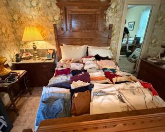 ornate 19th-century antique Victorian bedframe