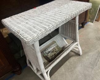 Wicker book table