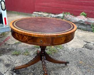 Leather top drum or rent table