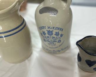 Stoneware includes Scotch barrel by McKenna
