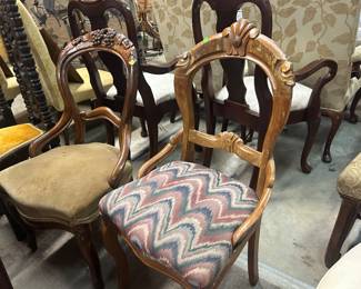Two 1860s ballroom chairs