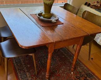 drop leaf rustic table on casters
