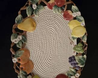 Vintage 1992 Fitz and Floyd Mediterranean Fruit Oval Platter