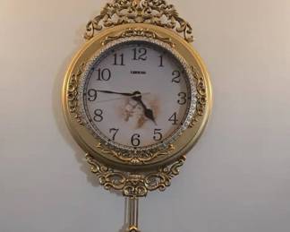 Beautiful LISHENG Pendulum Wall Clock In Excellent  Working Condition
