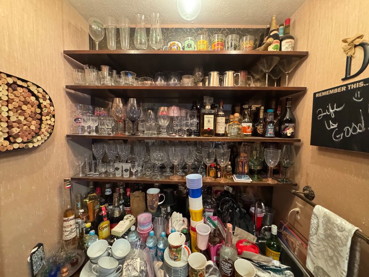 This is just one bar with the best barware collection you will ever find in one home