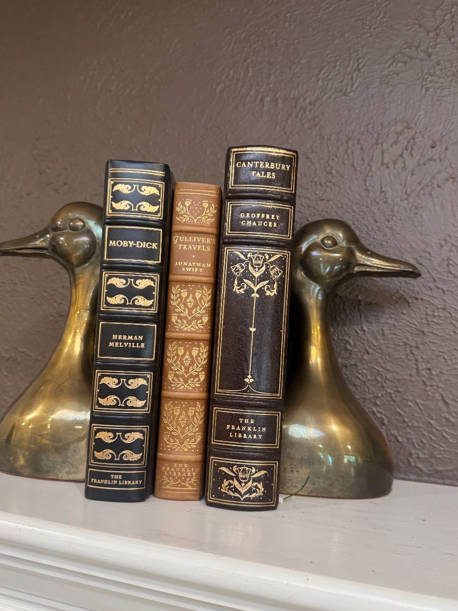 Large duck book ends 