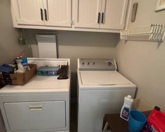 Cart on wheels and washer dryer