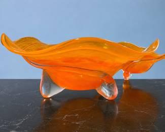 Murano ( ? )  glass sculptural bowl 