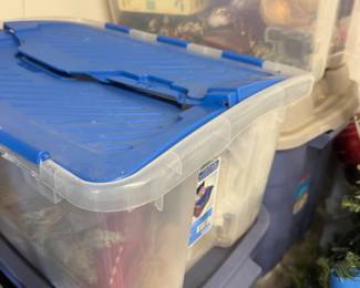 5 bins of vintage Christmas