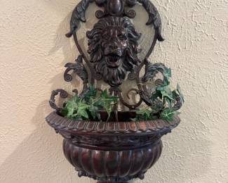 Royal Lion indoor or outdoor Bronze Wall Fountain