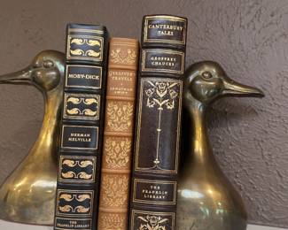 Large duck book ends