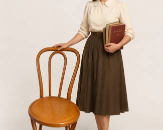 First furniture purchase for schoolteacher back in 1947 Chicago Great Northwrn Chair Co MADE IN U. SA A Entirely with American Labor and Material