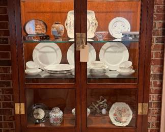 Asian Inspired Chinoiserie China Cabinet