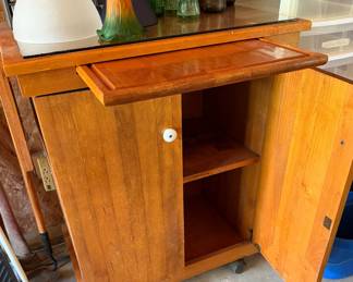 Kitchen Island on Wheels with Chopping Block