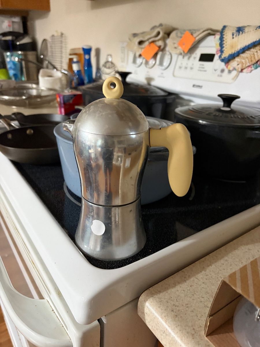 Guzzini Lola Moka pot, ultra rare, etsy has for $221.