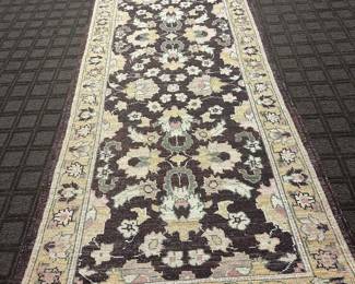 WOOL HAND KNOTTED RUNNER, PURCHASED AT ABC CARPET & HOME ~ $400 ~ L 119, W 30