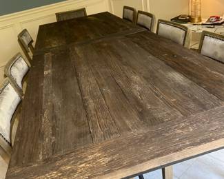 RESTORATION HARDWARE RUSTIC TABLE ~ $400 ~ L 120 , W 39 1/4, H 30 3/4