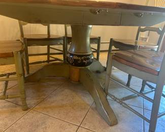 EDDY WEST TABLE ~ HAND PANINTED BASE