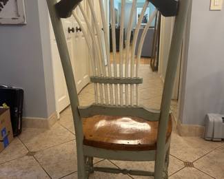 BACK OF CUSTOM HAND PAINTED EDDY WEST DINING CHAIR